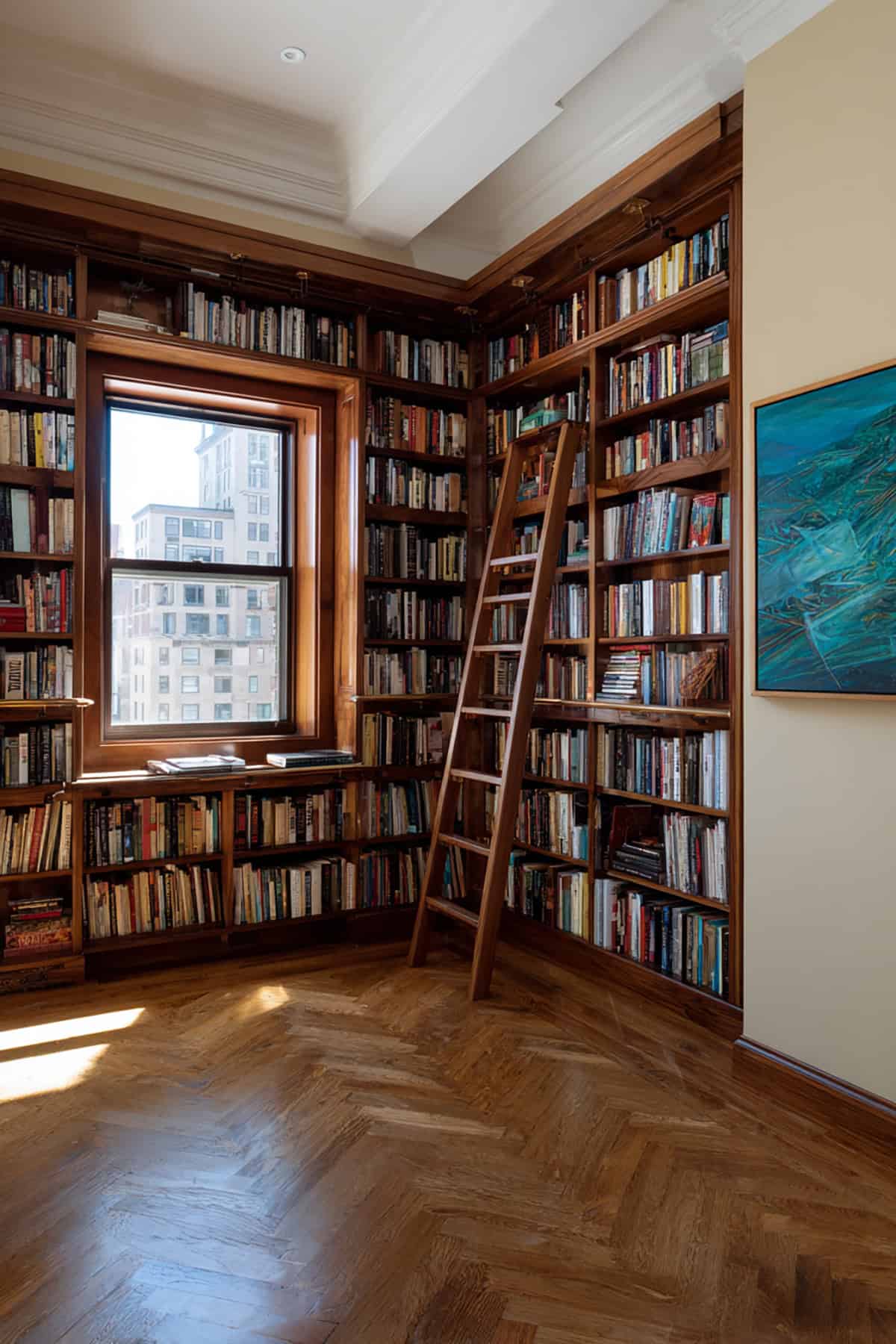 Floor to Ceiling Corner Shelves