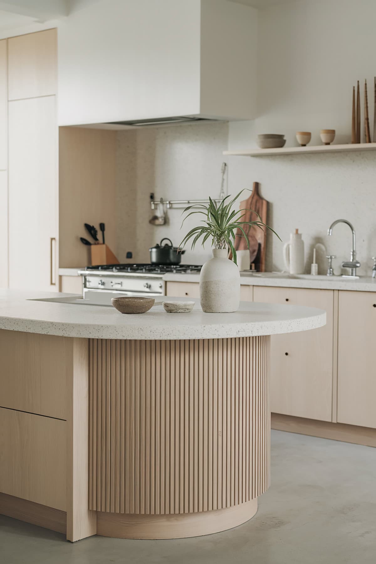 Japandi Inspired Kitchen Island