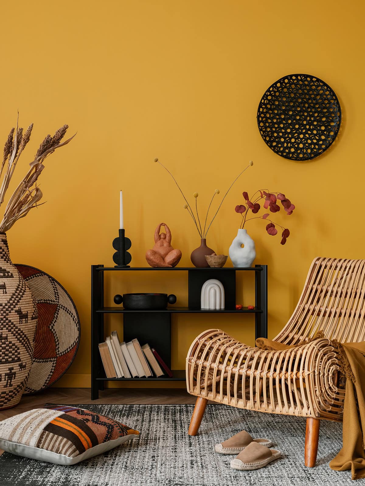 Accent Wall with Modern Console Table