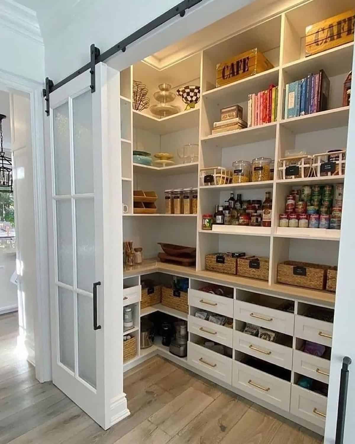 Combination Shelves and Drawers