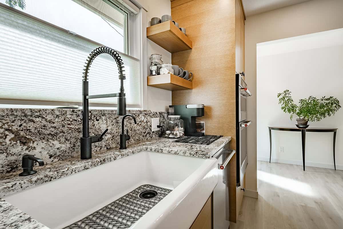 Compact Coffee Bar by the Kitchen Sink
