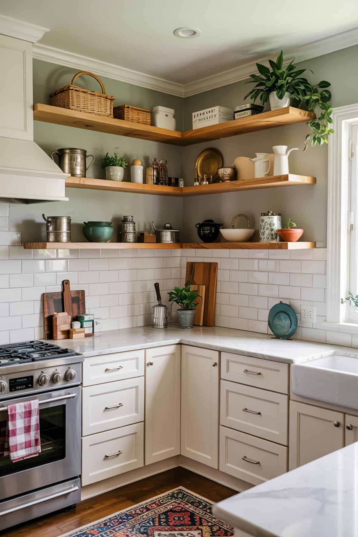 Custom Corner Shelves for Awkward Angles