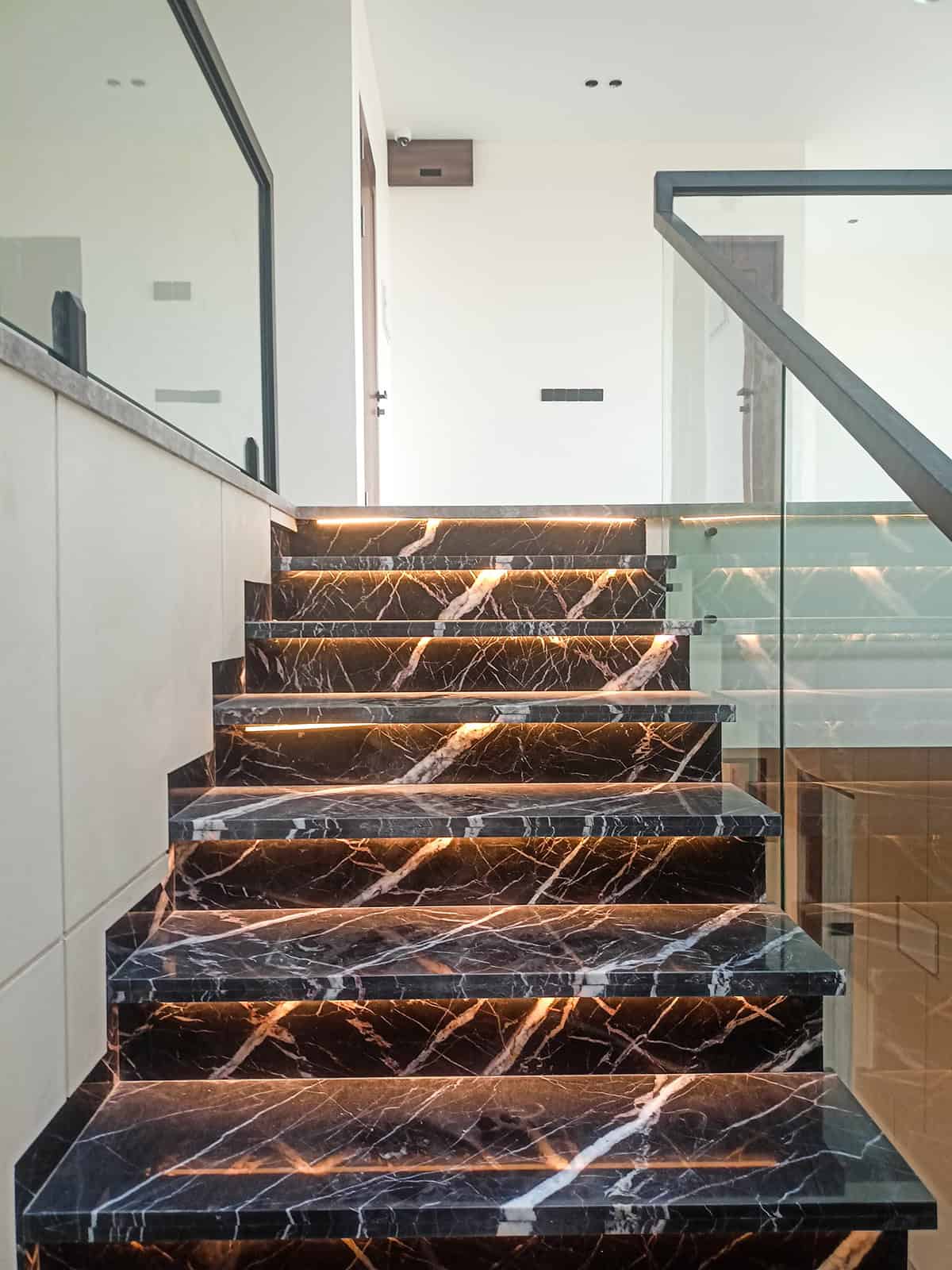 Elegant Marble Stair Landing