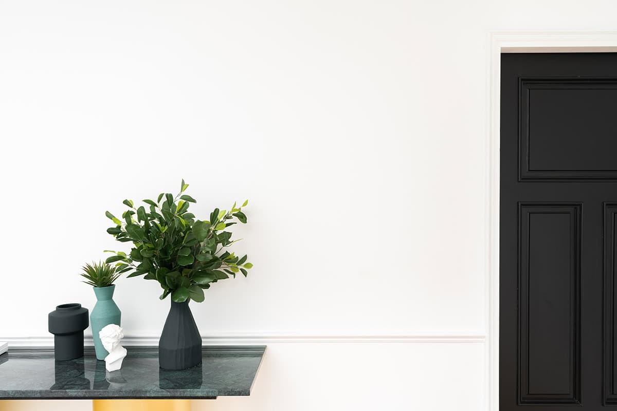 Interior Black Doors with White Trim