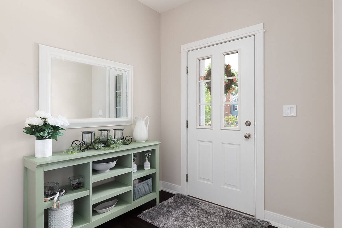 Soft Green Console Table for a Fresh Entryway