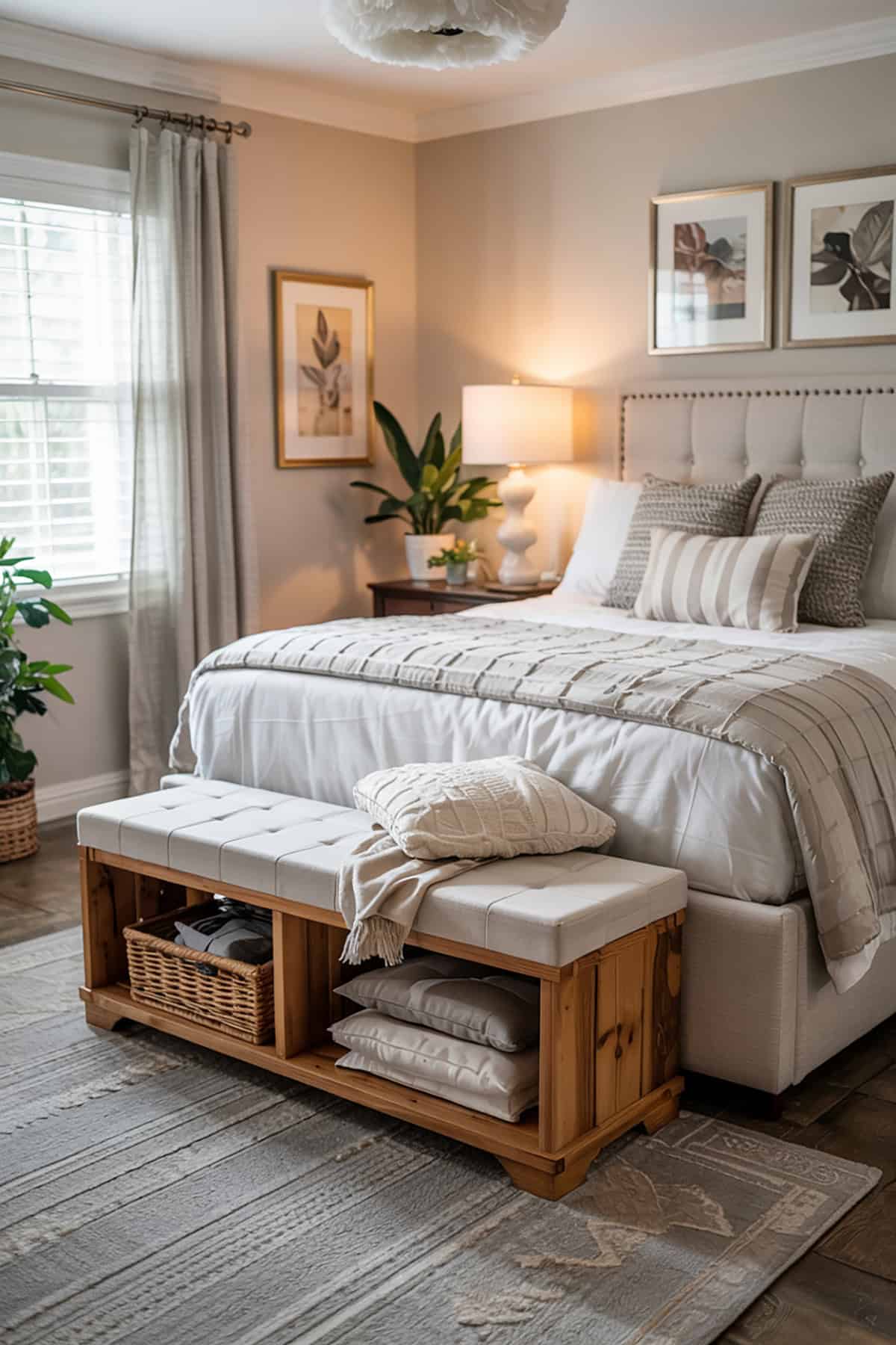 Storage Bench at the Foot of the Bed