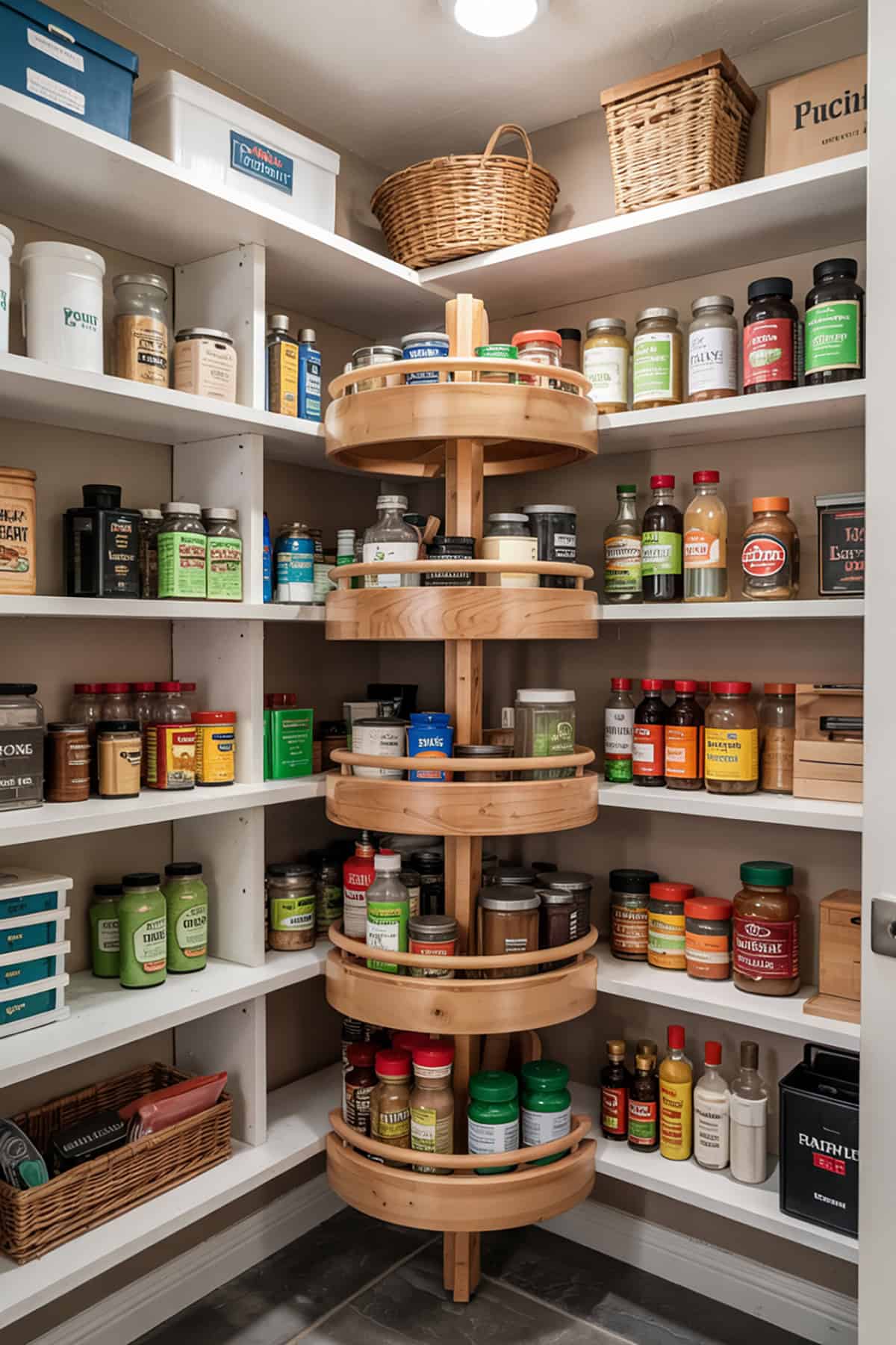Walk In Pantry With Built In Lazy Susans