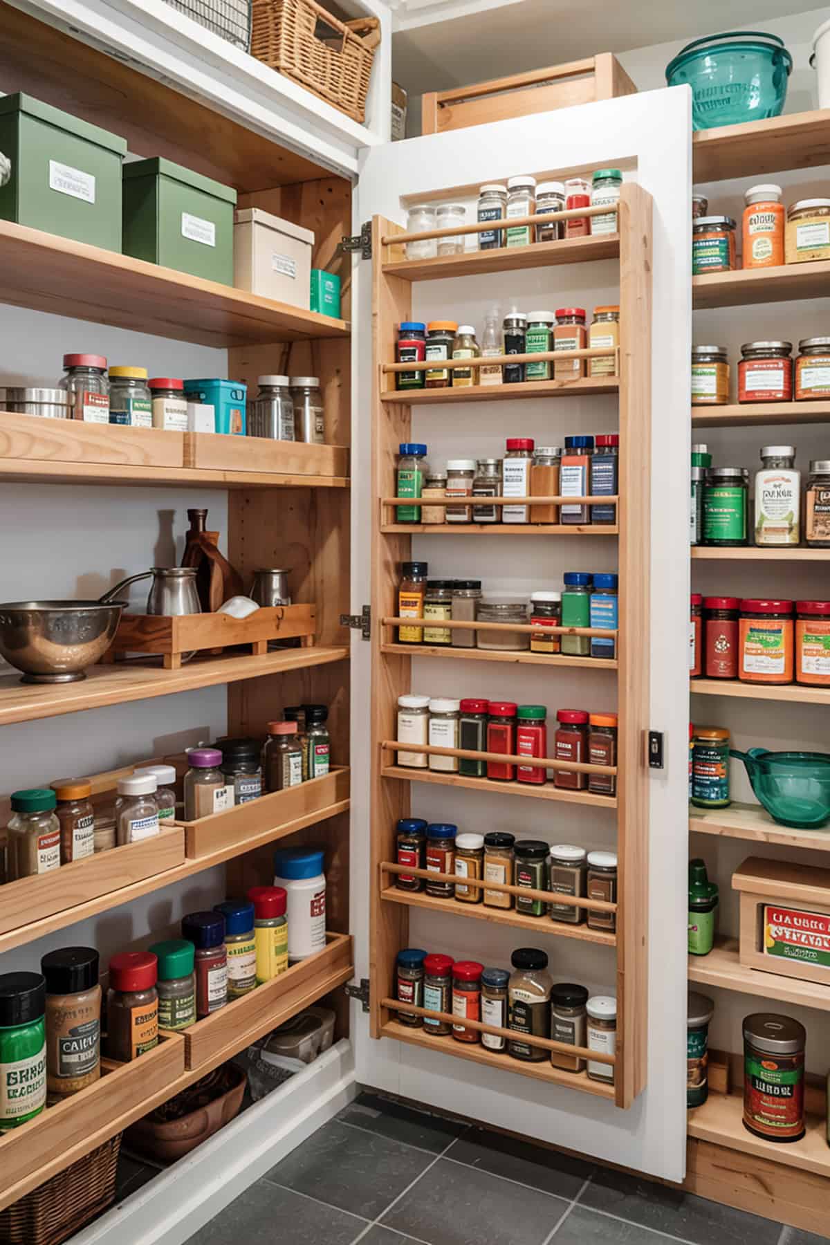Walk In Pantry With Built In Spice Racks