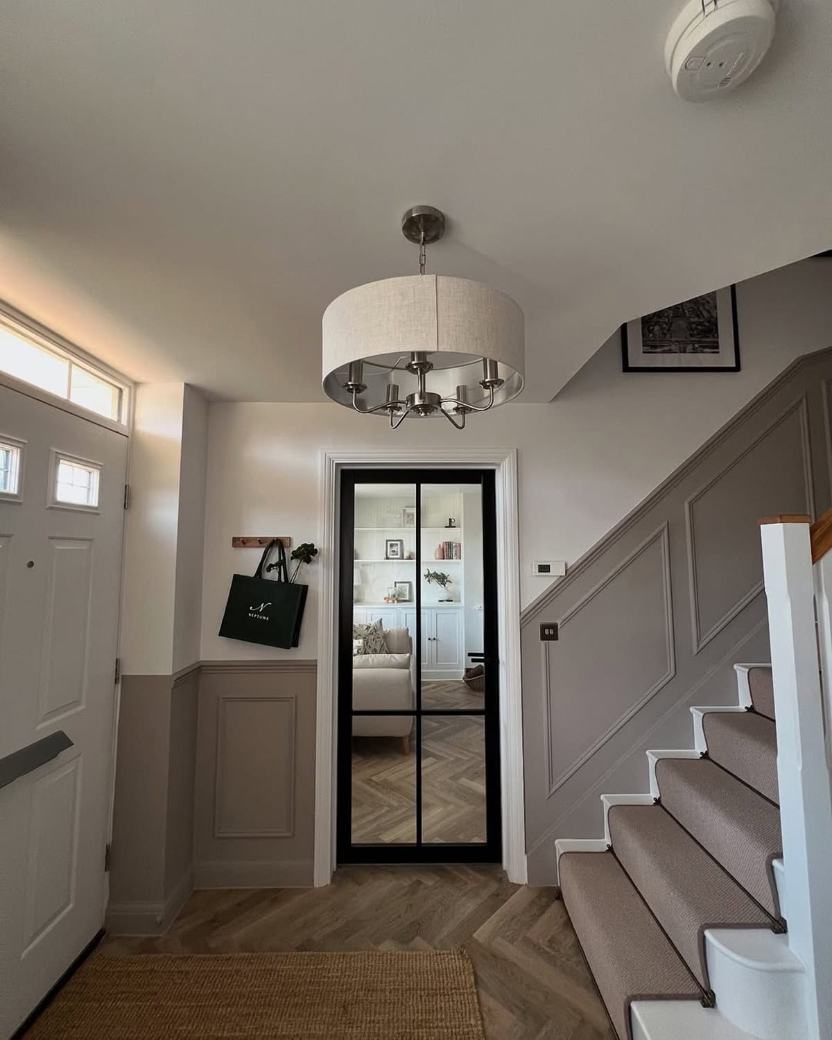 White Trim Black Frame