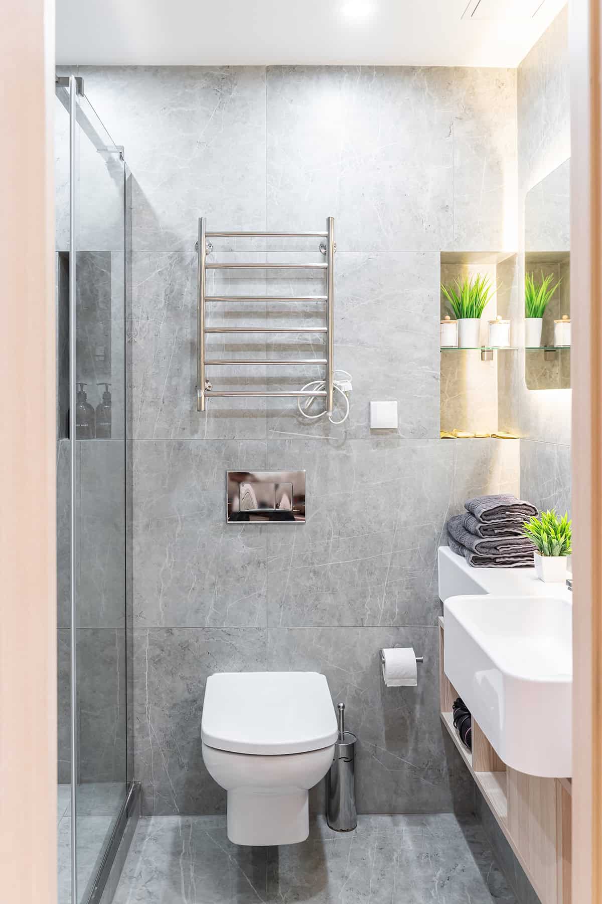 A Touch of Luxury with Sleek Tile Walls