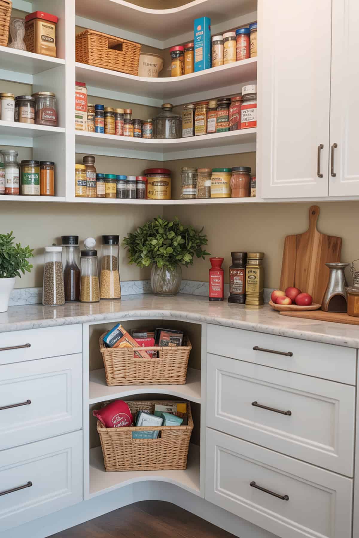 Corner Pantry Shelves for Awkward Spaces