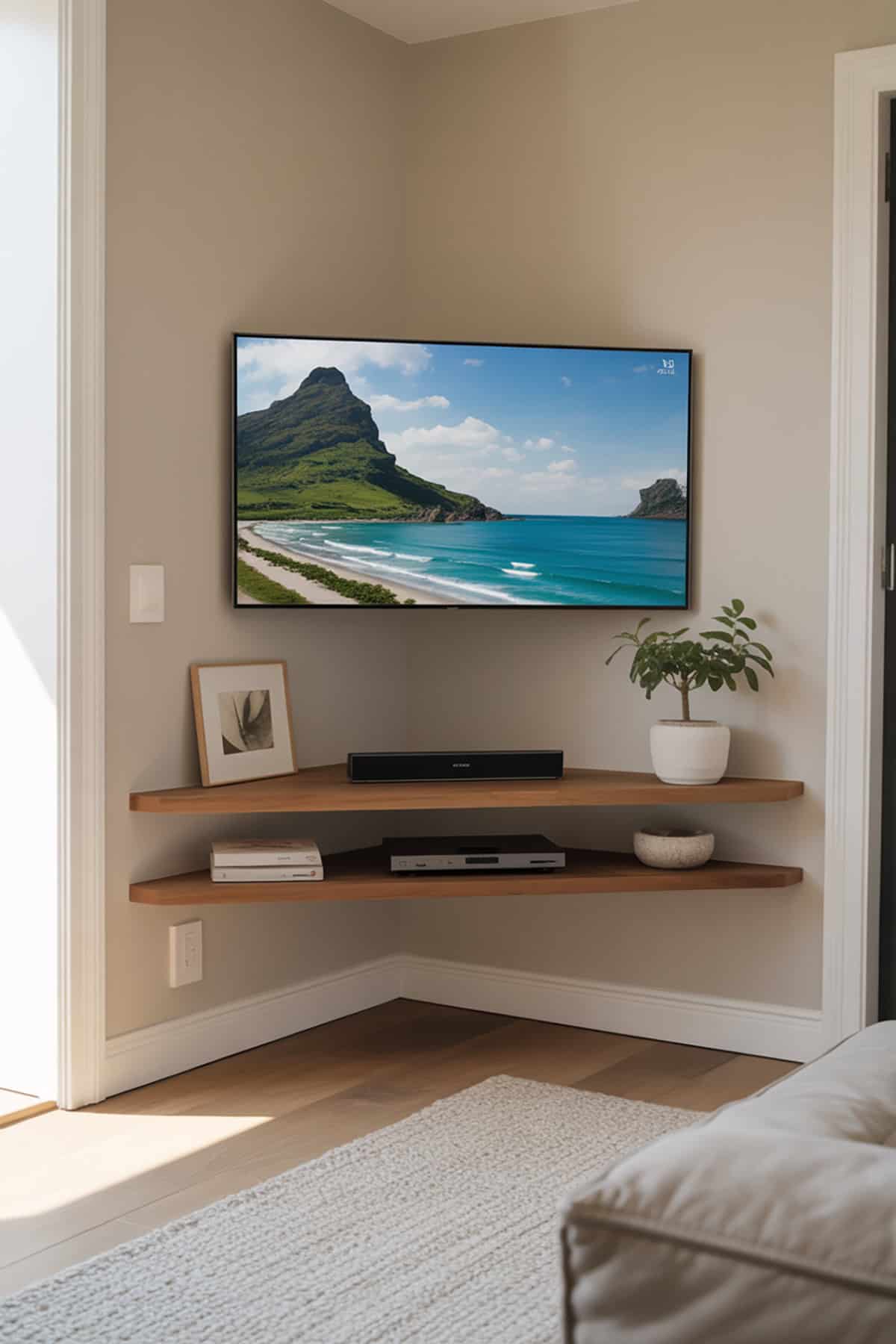 Corner Wall Mounted TV