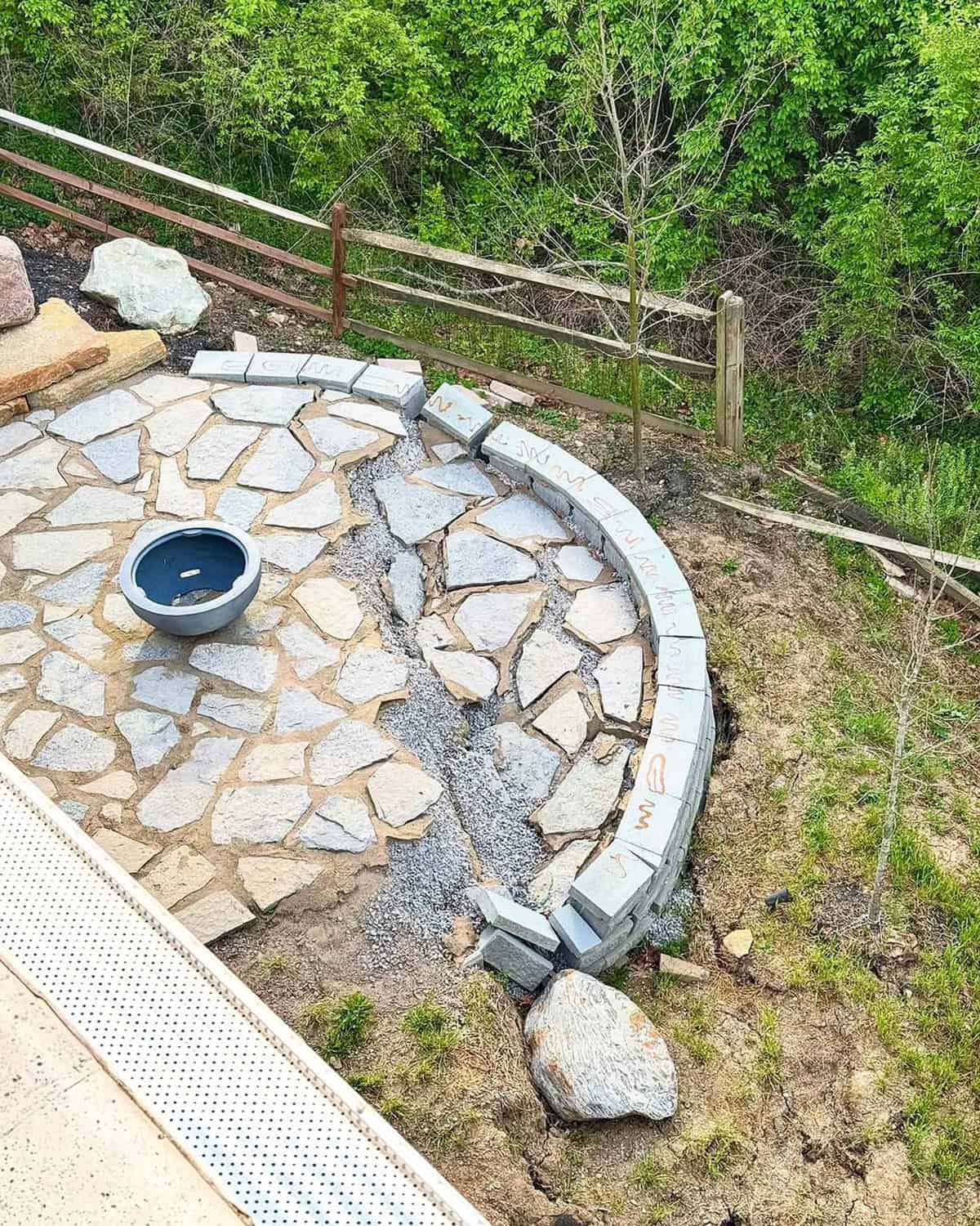Create a Stone Seating Wall