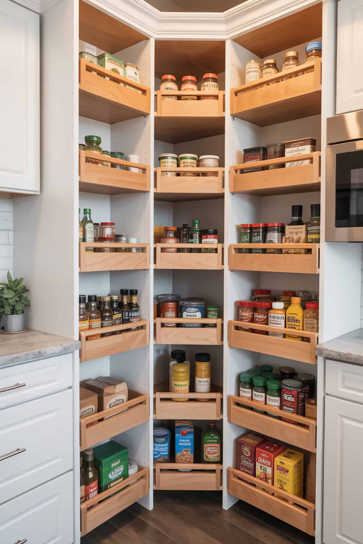 Custom Corner Carousel Shelves