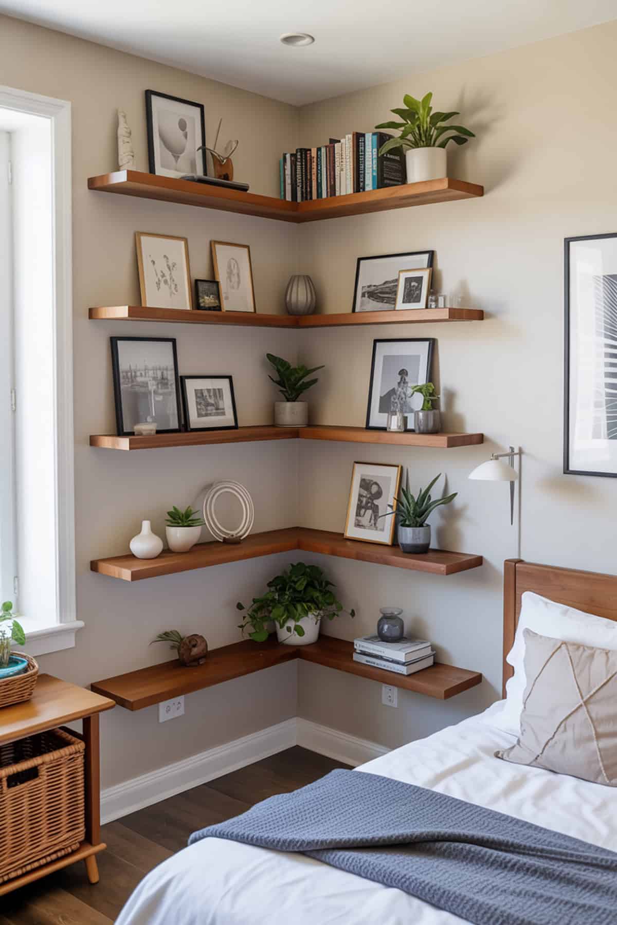 Floating Corner Shelves