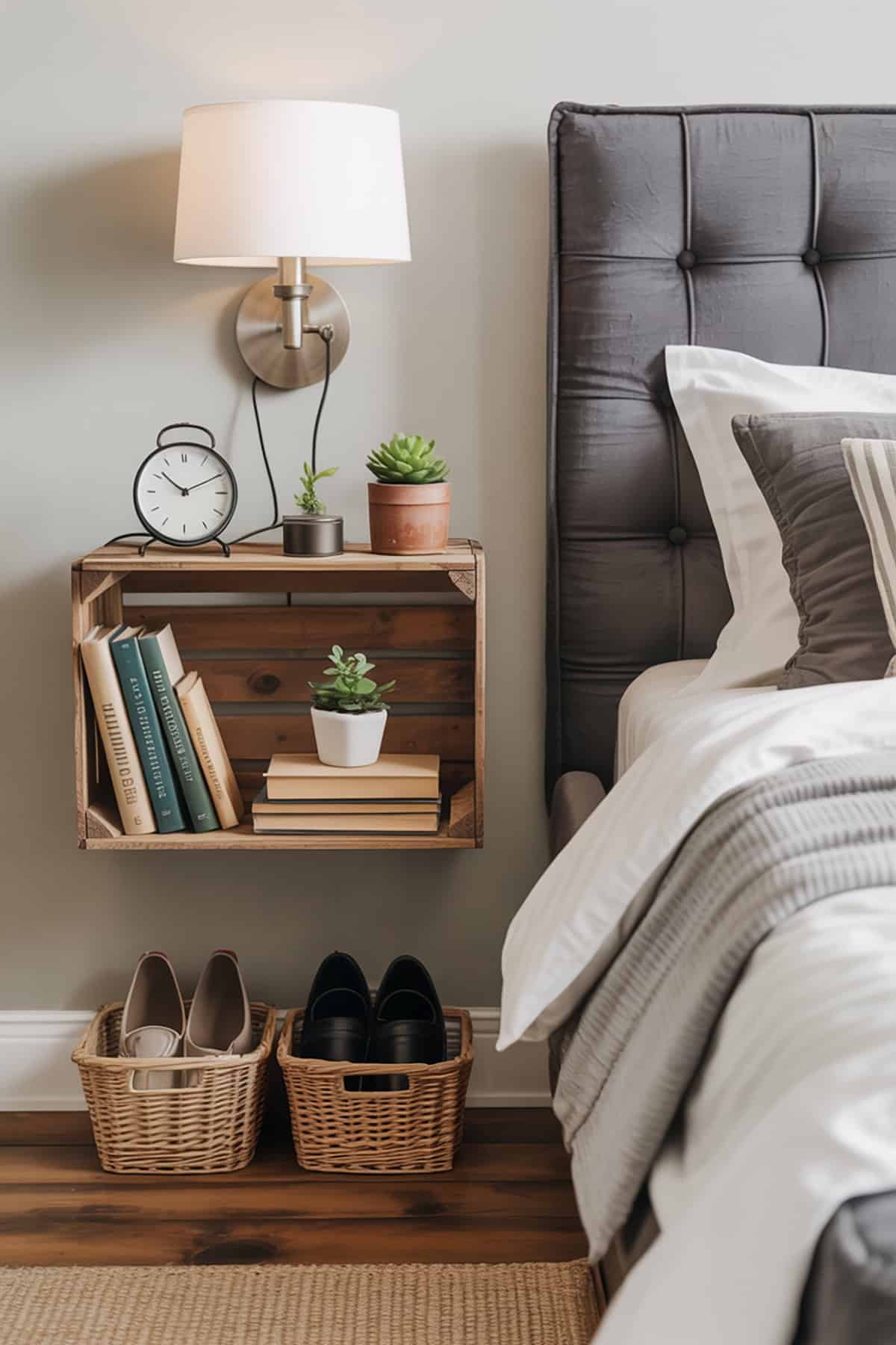 Floating Crate Nightstands