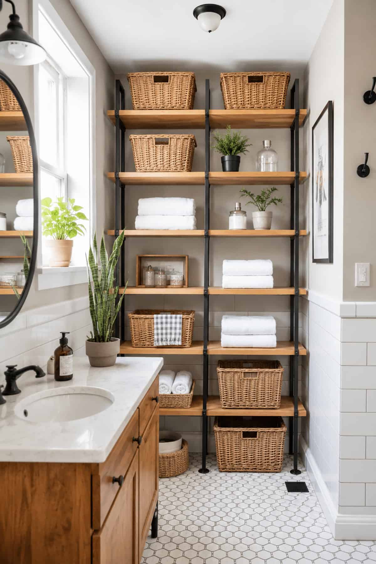 Floor to Ceiling Open Shelving Unit