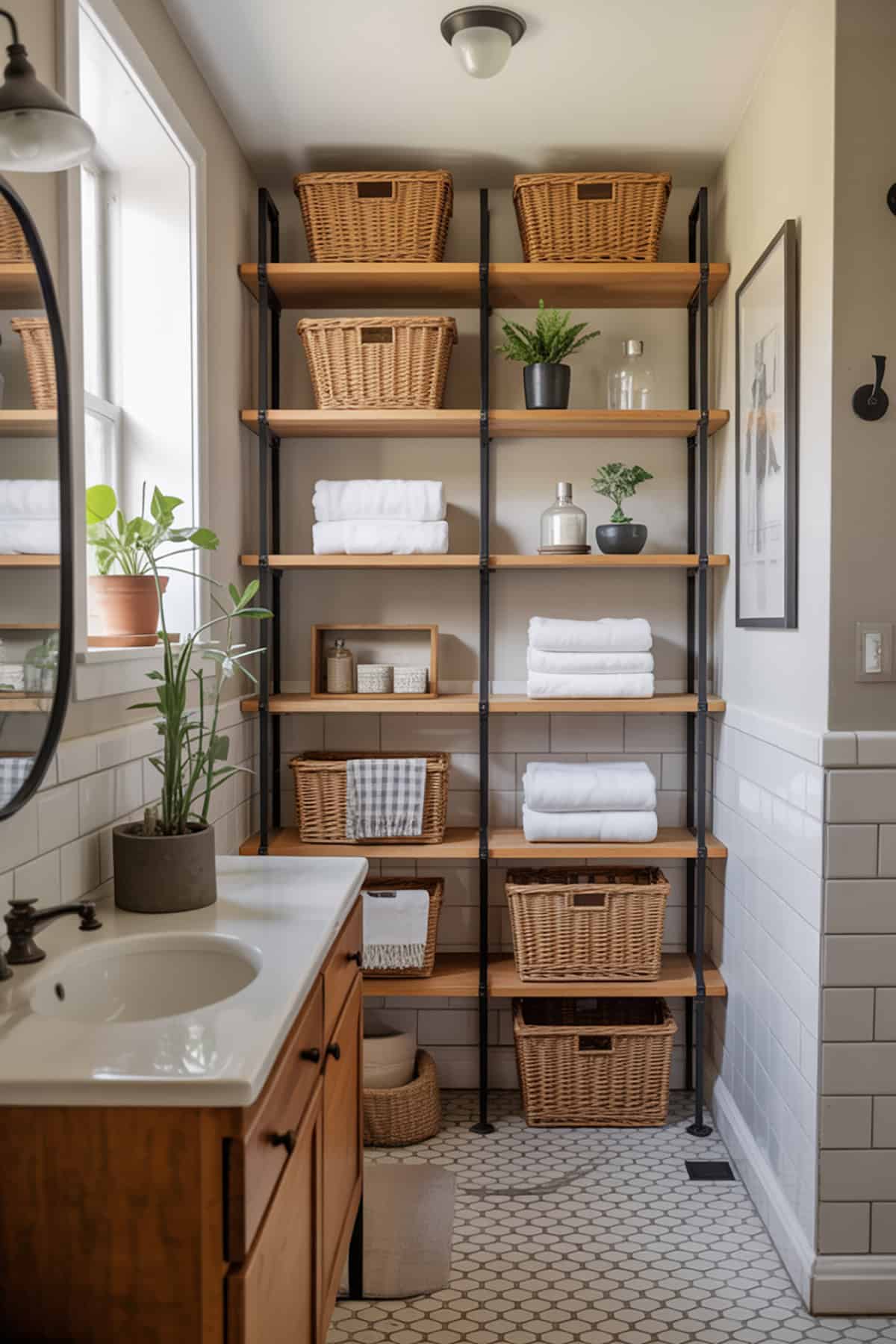 Floor to Ceiling Open Shelving Unit