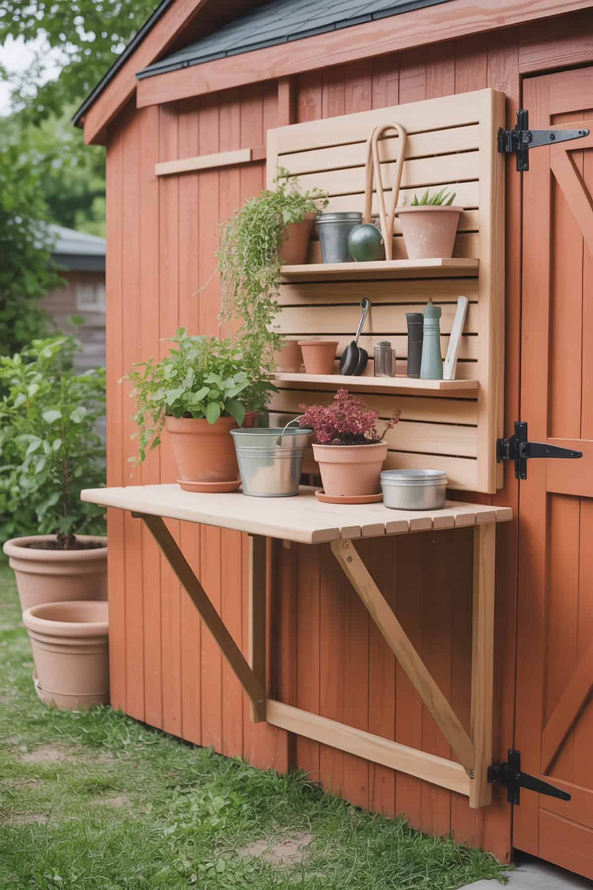 Folding Utility Table on Hinges
