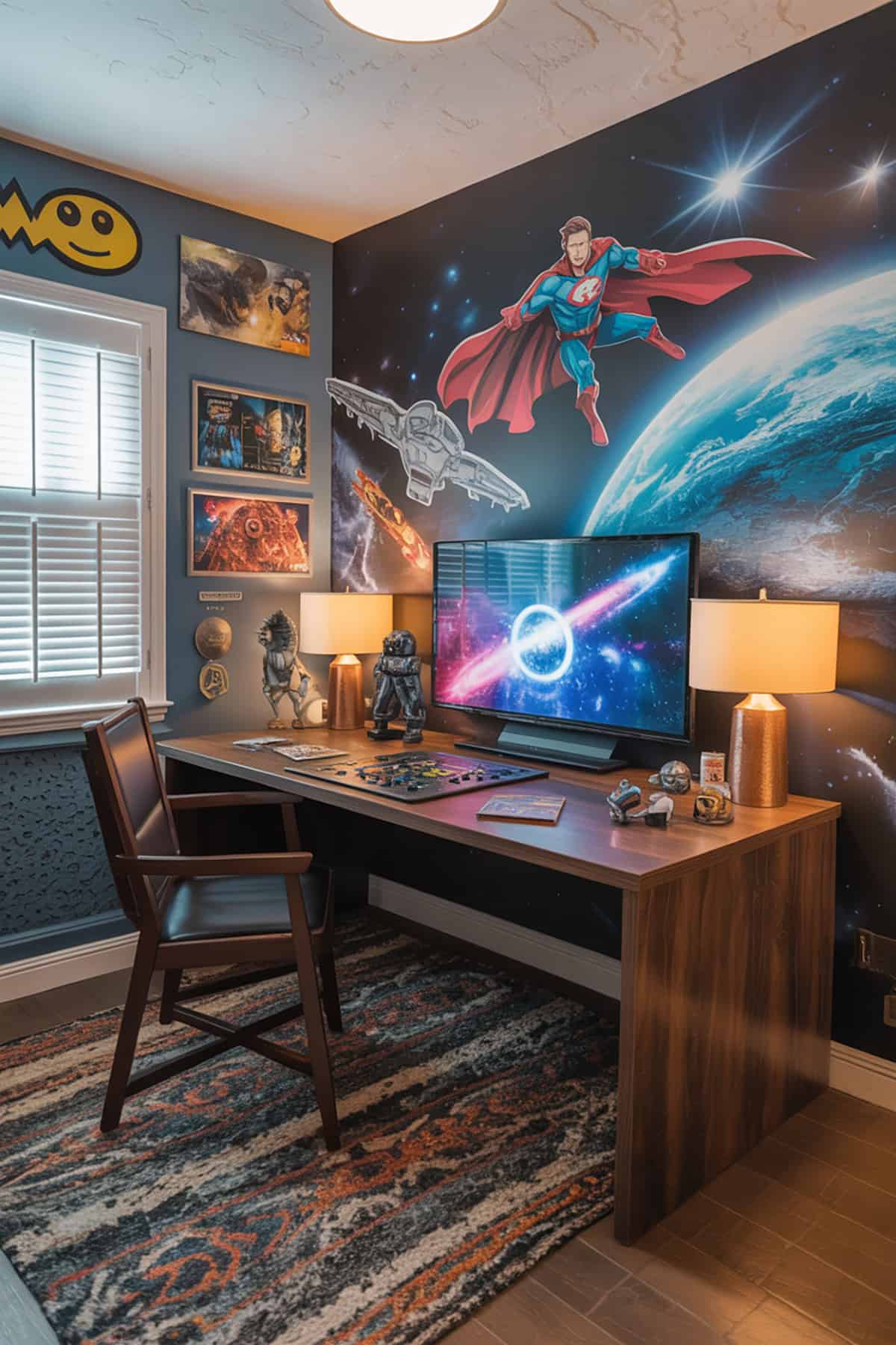 Game Room With Themed Decor