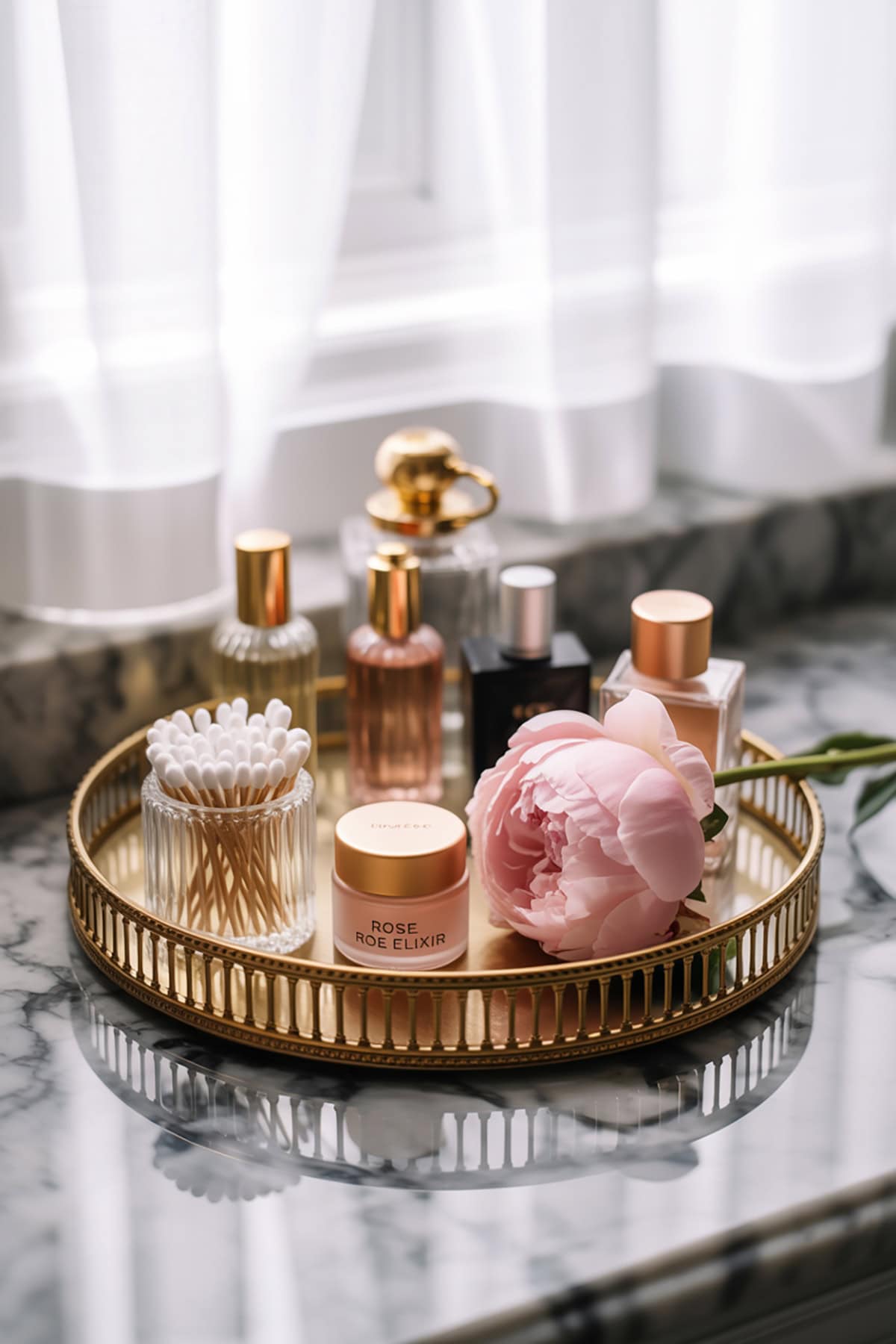Glam Gold and Glass Tray