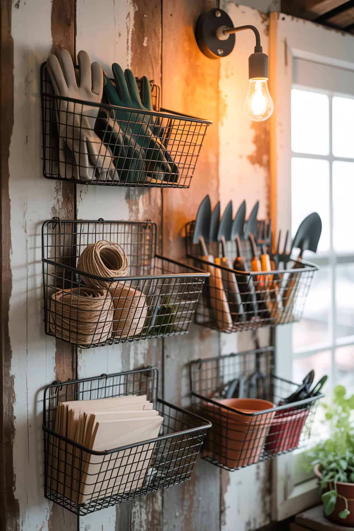 Hanging Baskets for Gloves and Small Tools