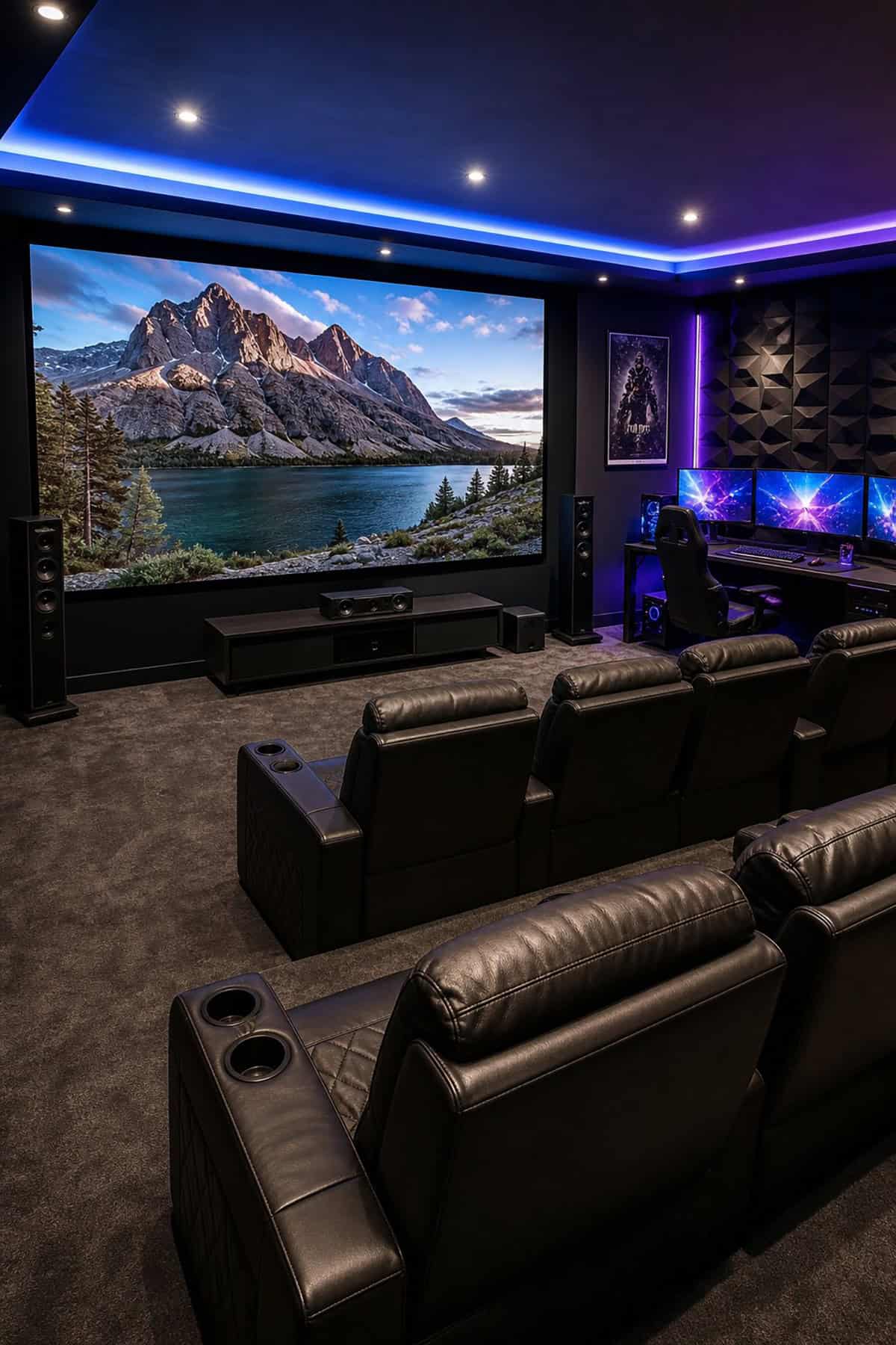 Home Theater and Gaming Combo Room