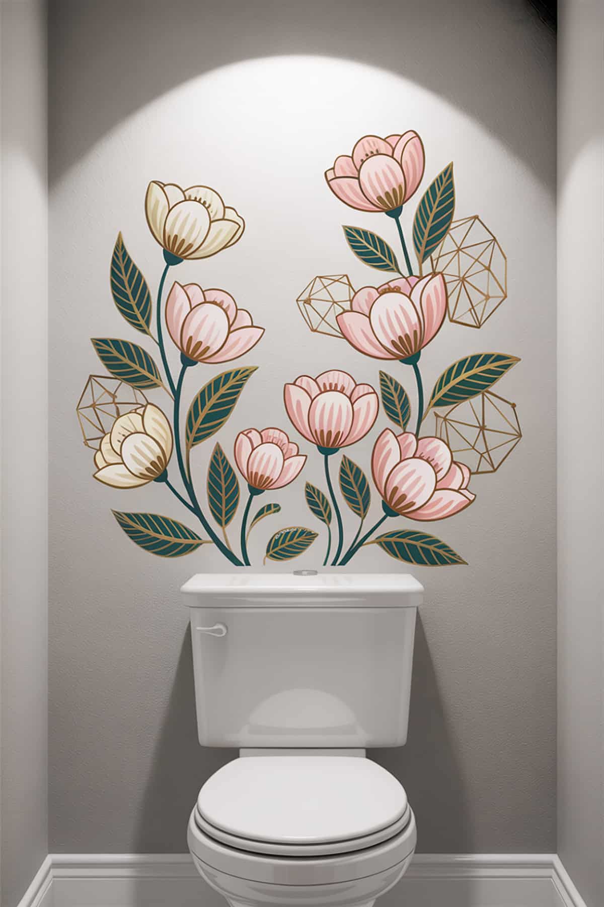 Large Floral Wall Decal as Focal Point