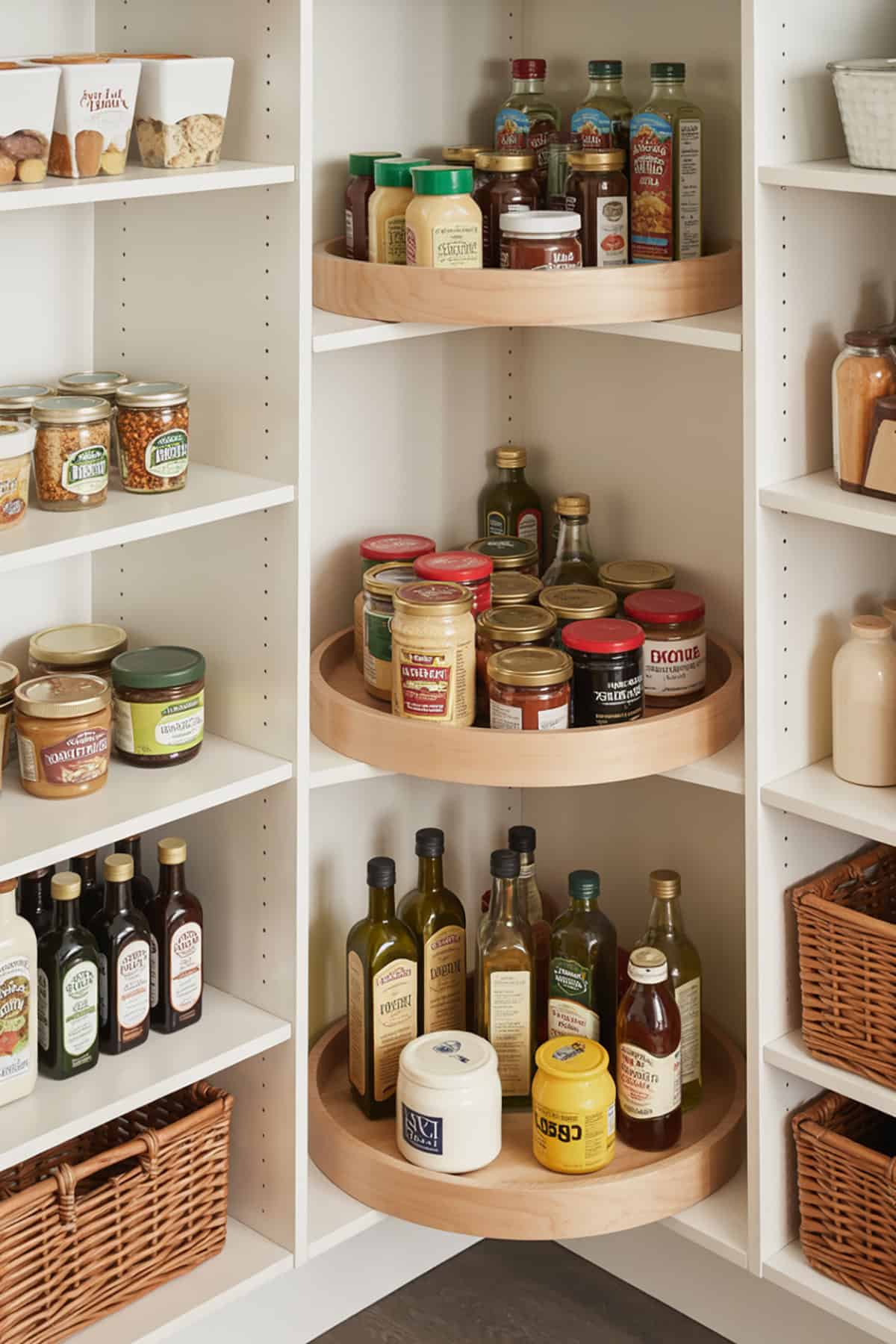 Lazy Susan Turntables on Shelves