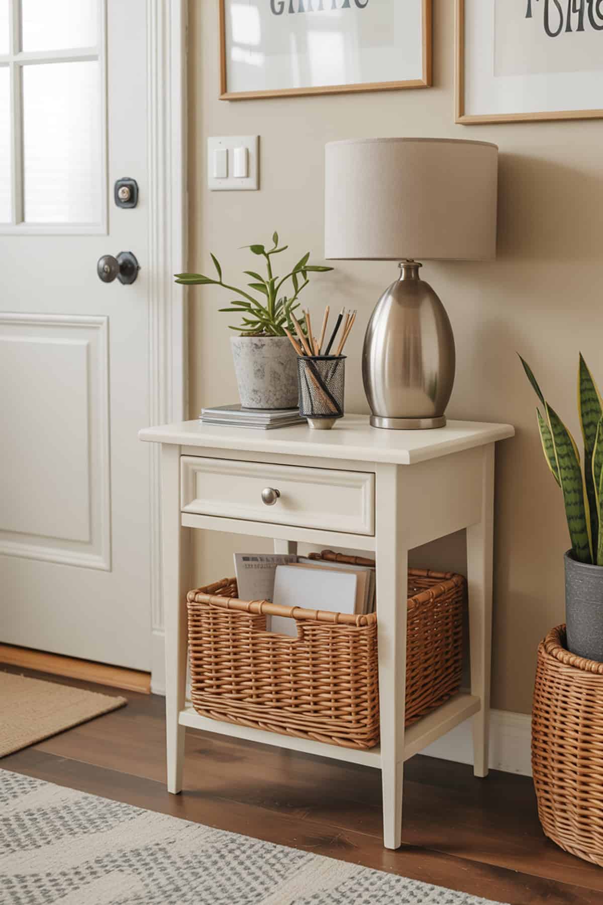 Mini Entryway Table With Drawers