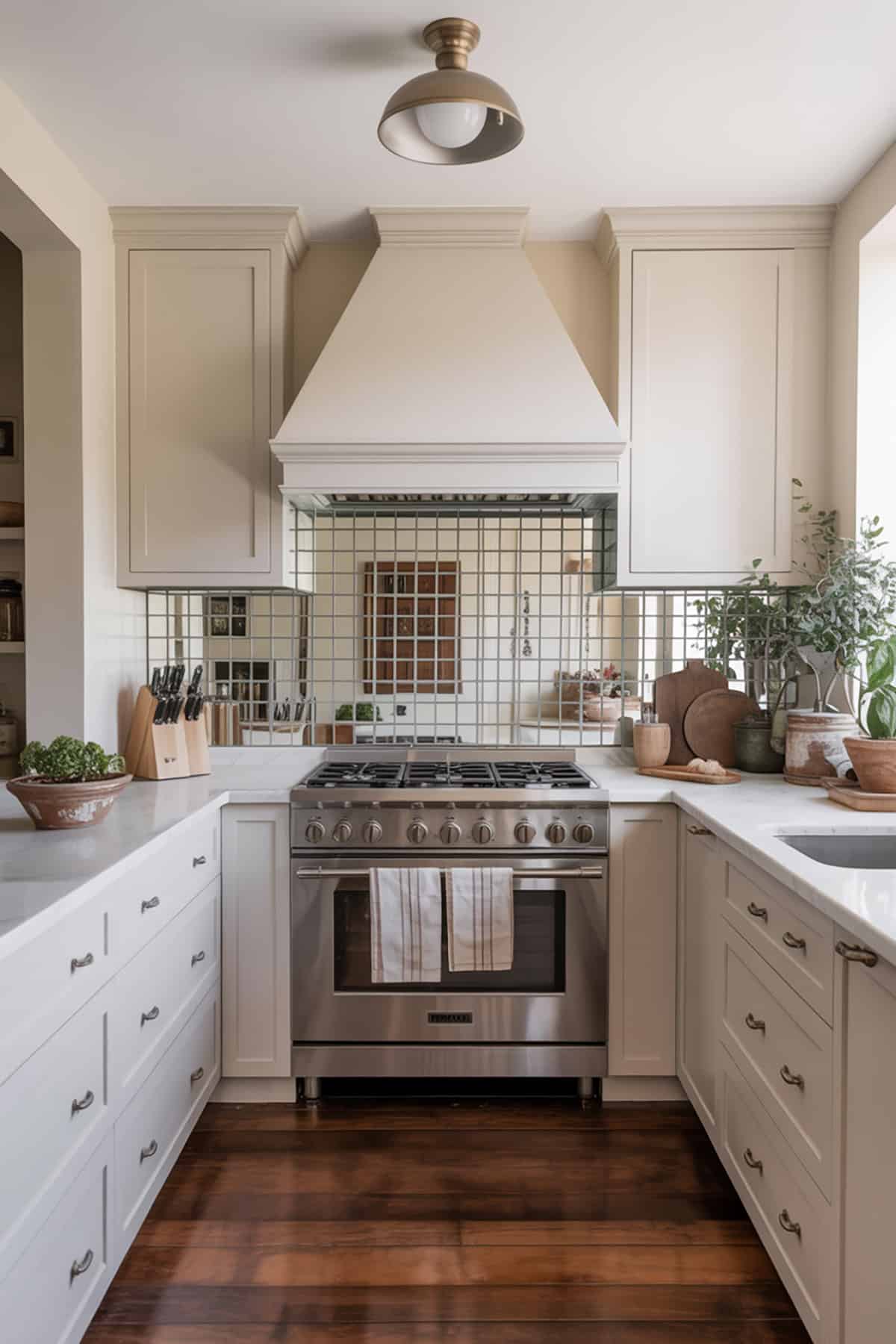 Mirrored Backsplash to Expand Space