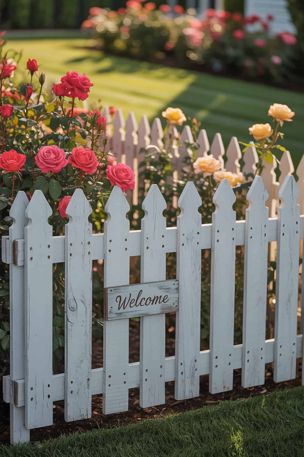 Pallet Picket Fence With Decorative Tops