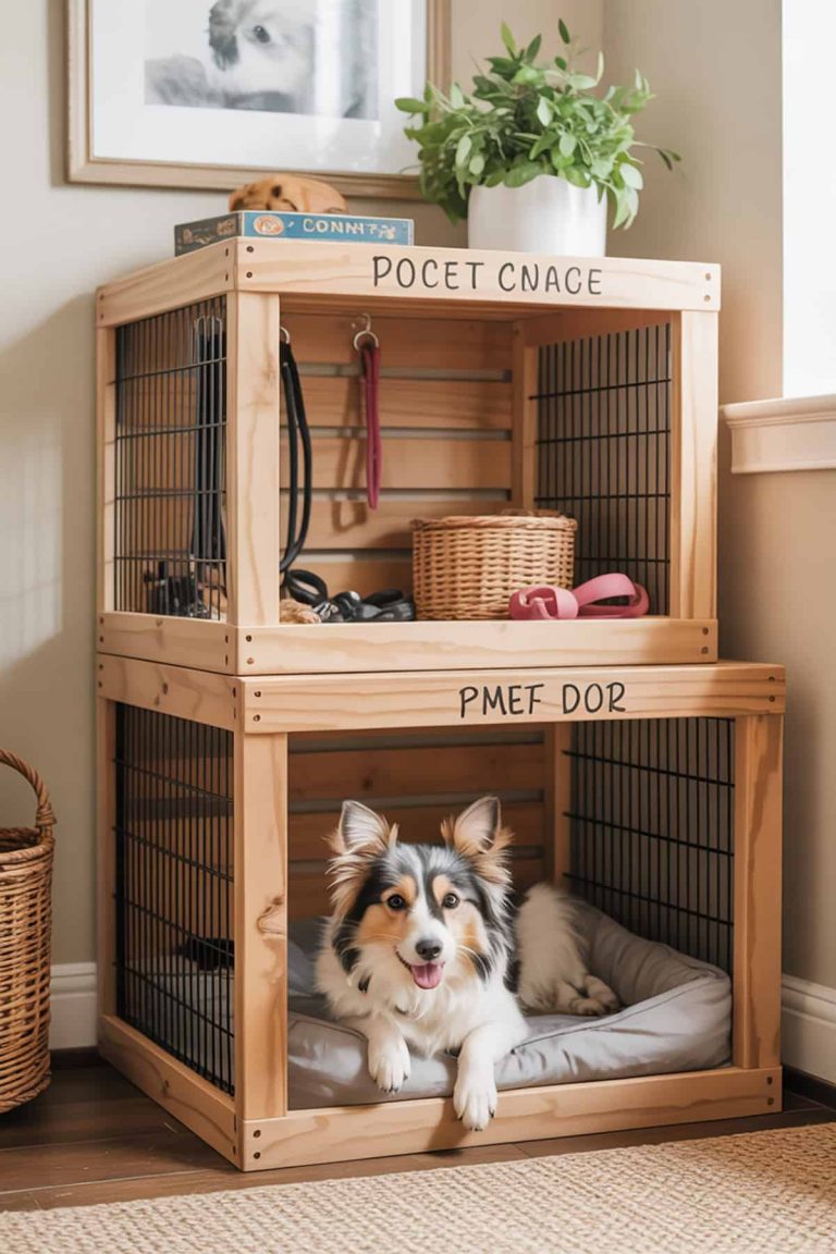 View of 42 Clever Wooden Crate Shelf Ideas