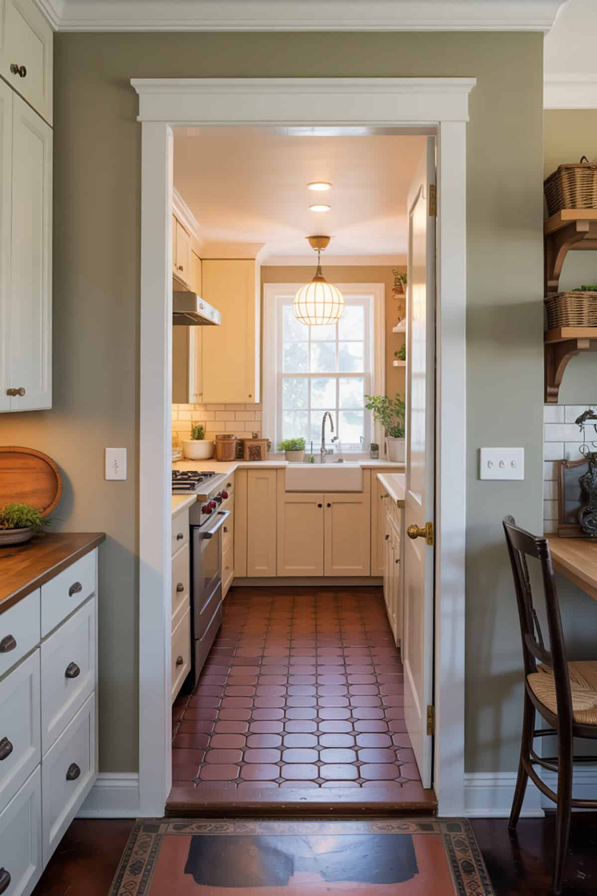 Pocket Door Entry for Tight Galley Kitchens