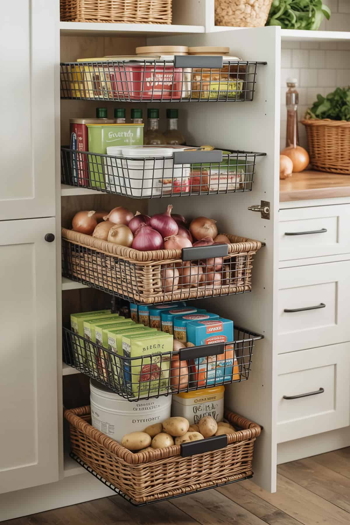 Pull Out Basket Shelves