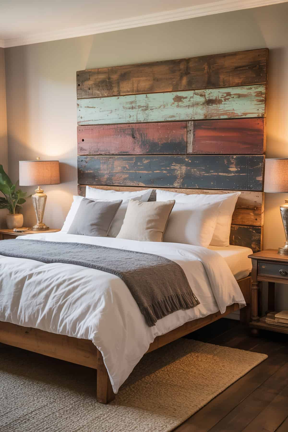 Reclaimed Wood Planks as a Focal Point