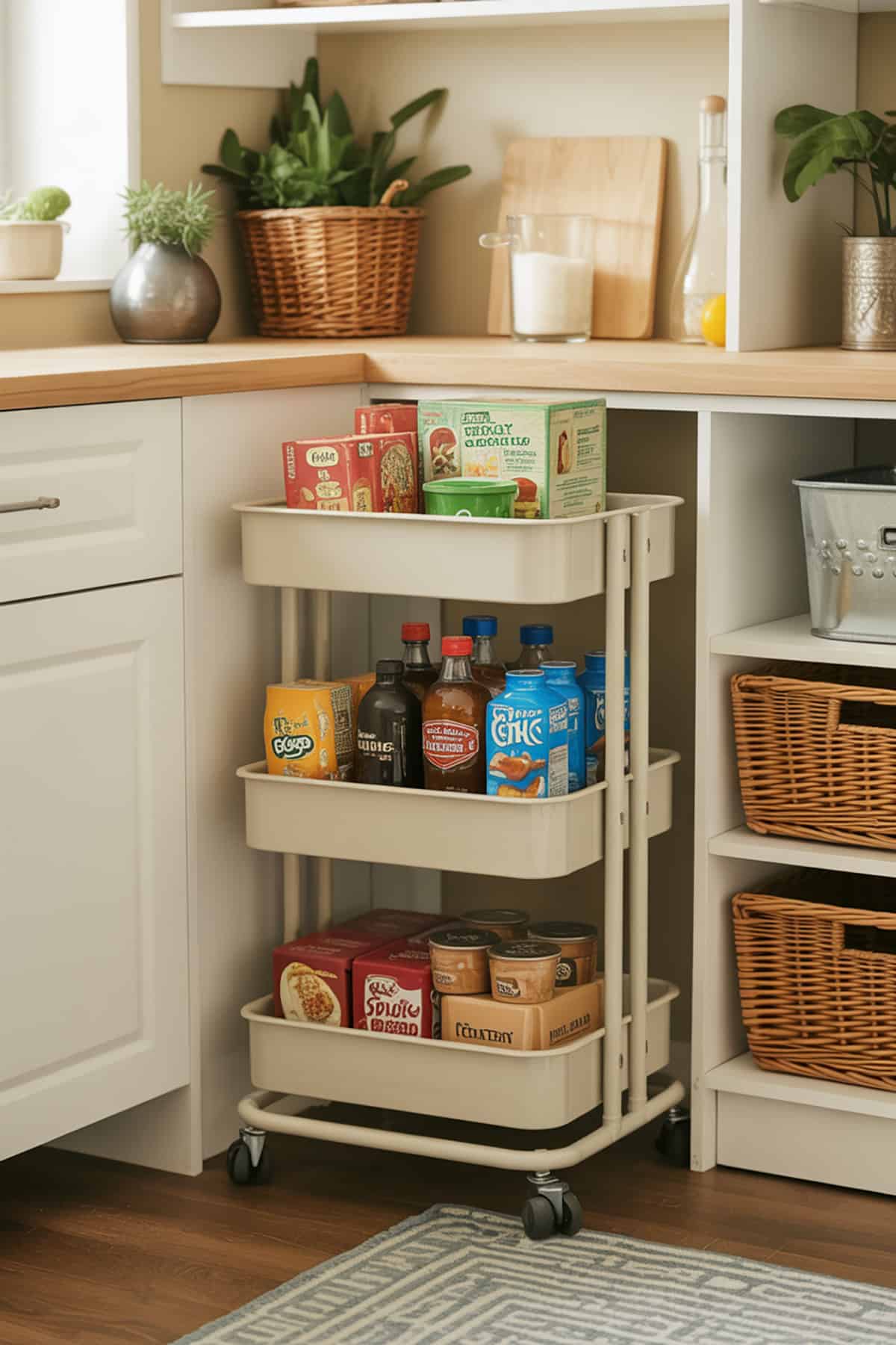 Rolling Cart Shelf for Mobile Storage