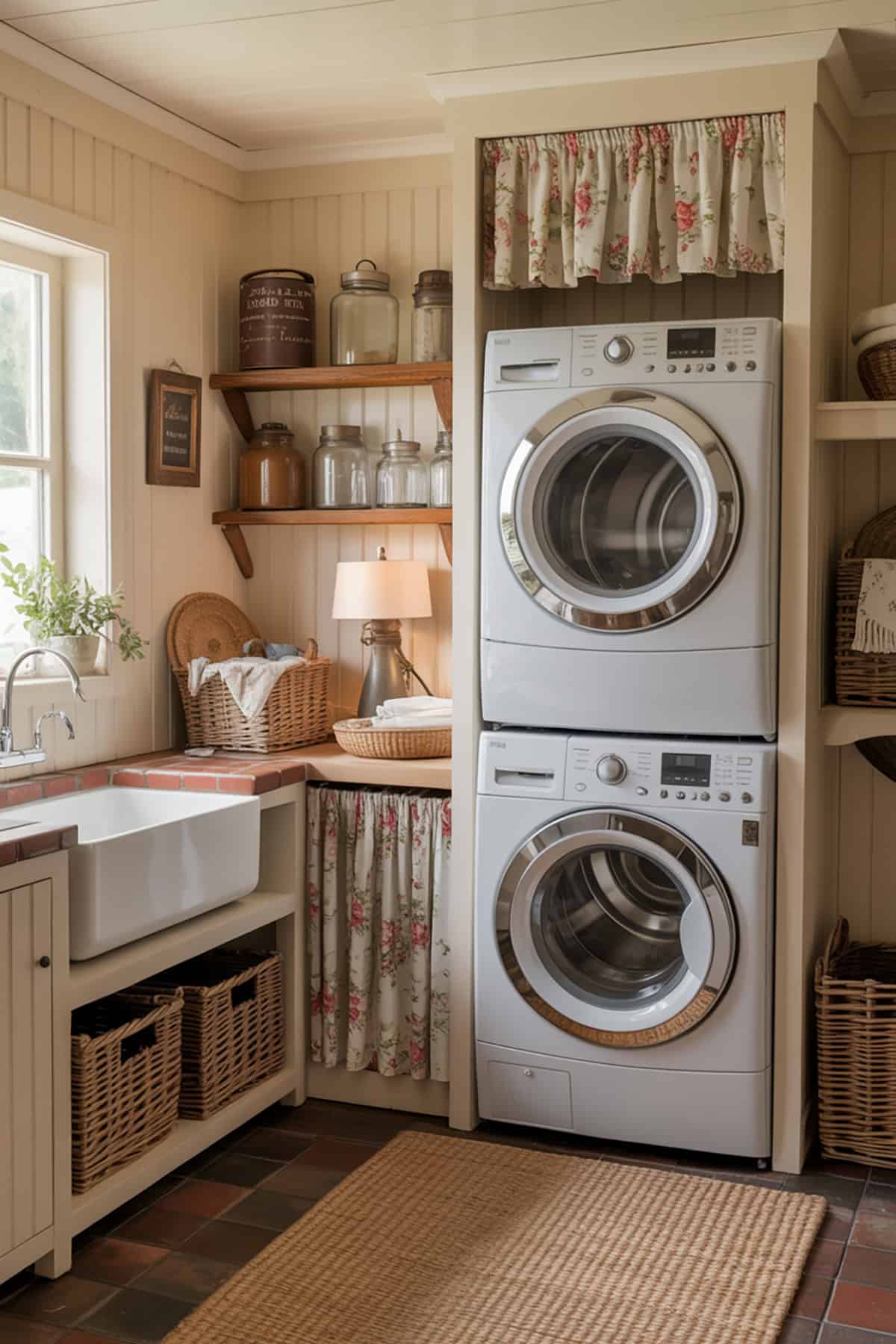 Rustic Cottage Style Laundry Space