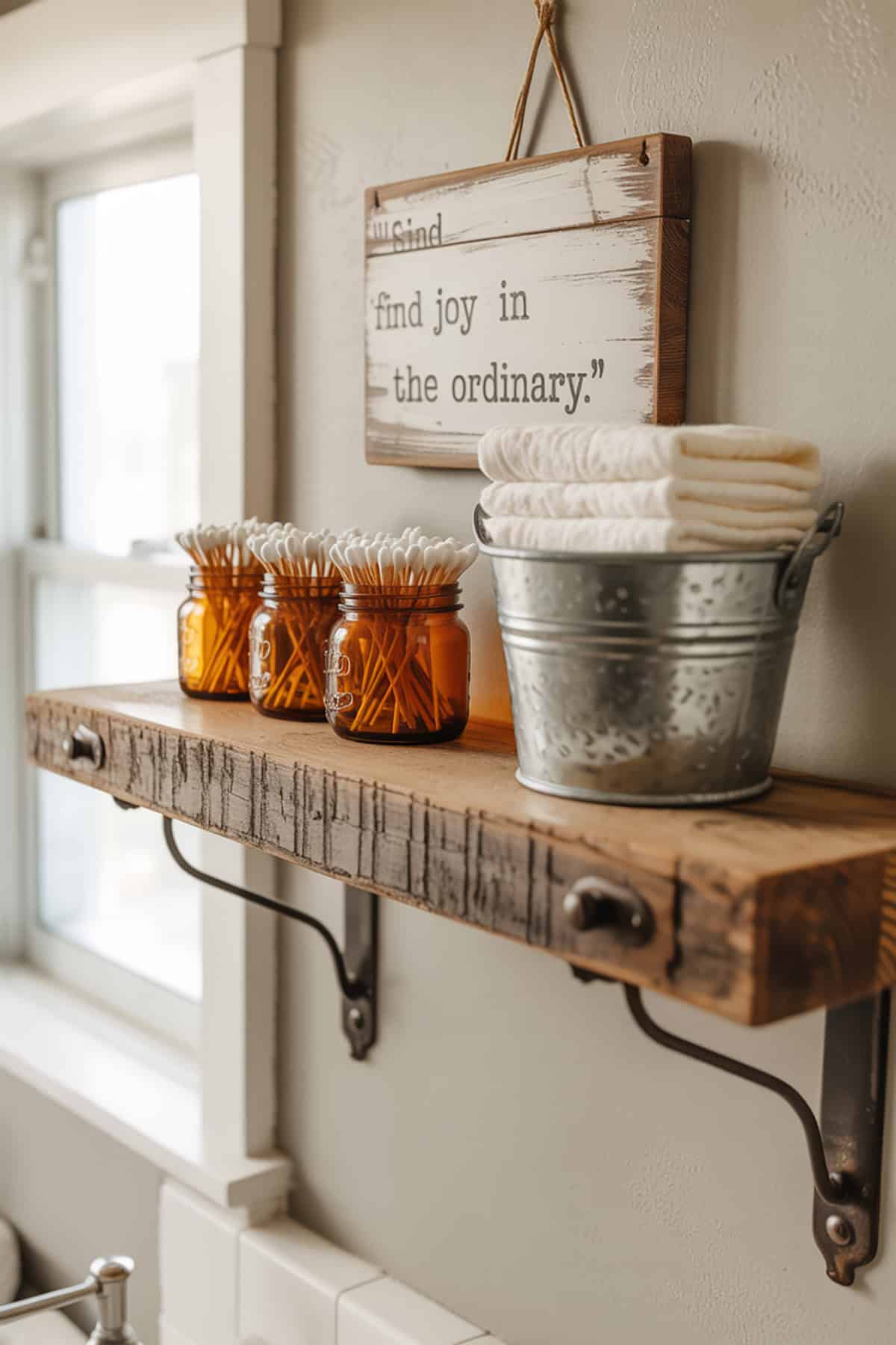 Rustic Farmhouse Shelf Decor