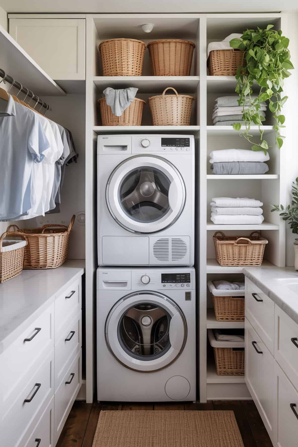 Scandinavian Style Laundry Closet