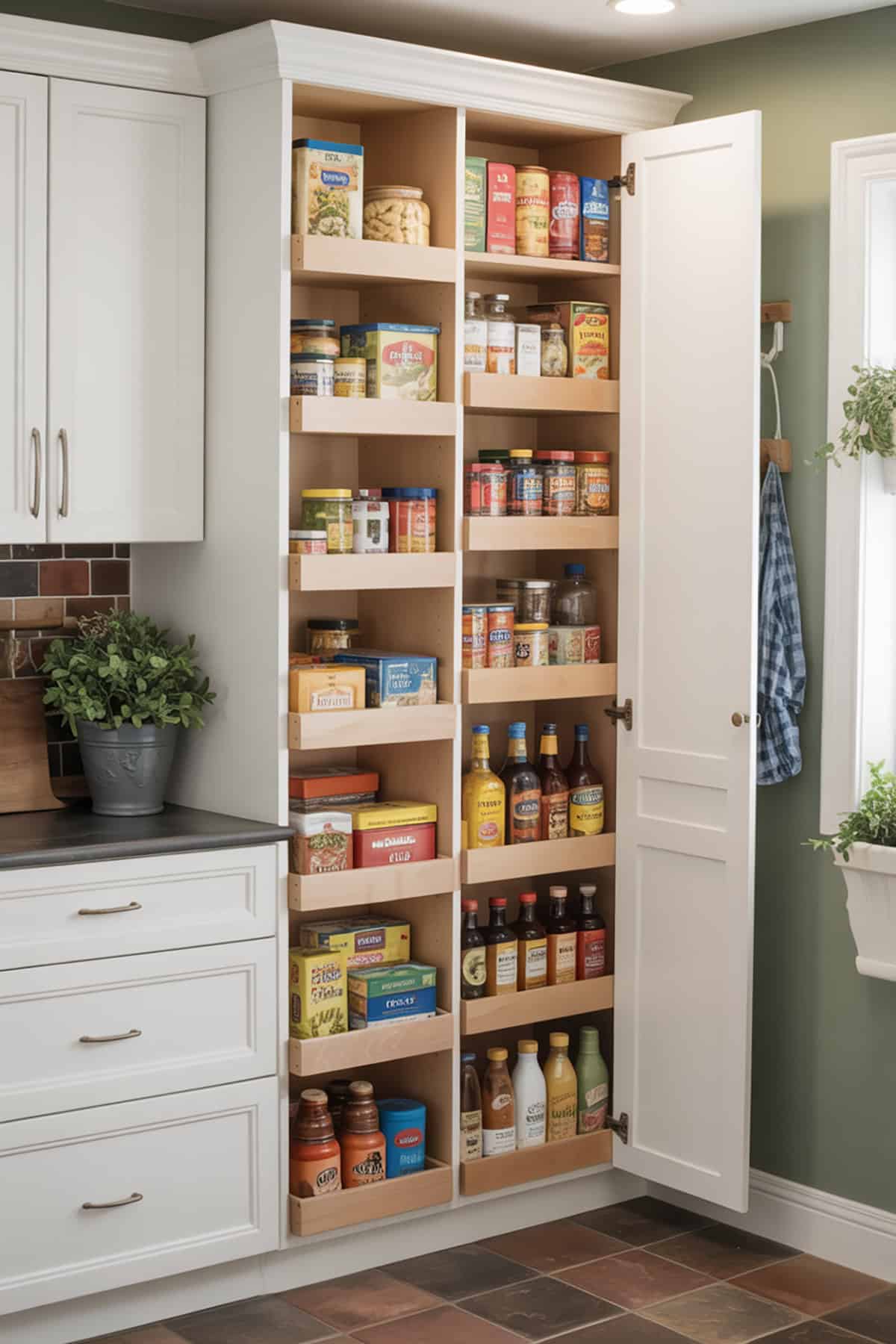 Slide Out Shelves for Deep Pantries
