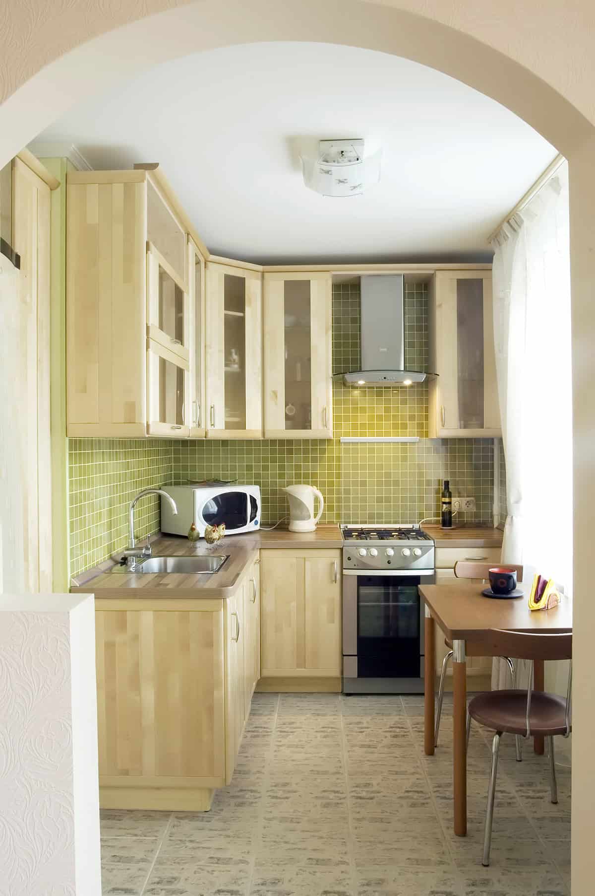 Smart Kitchen Layout with Integrated Table
