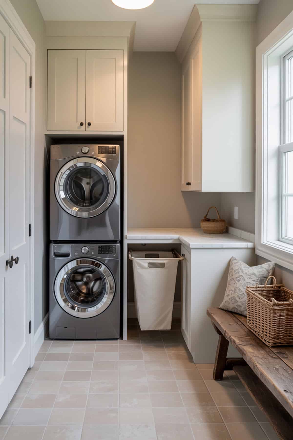 Stacked Washer Dryer Nook