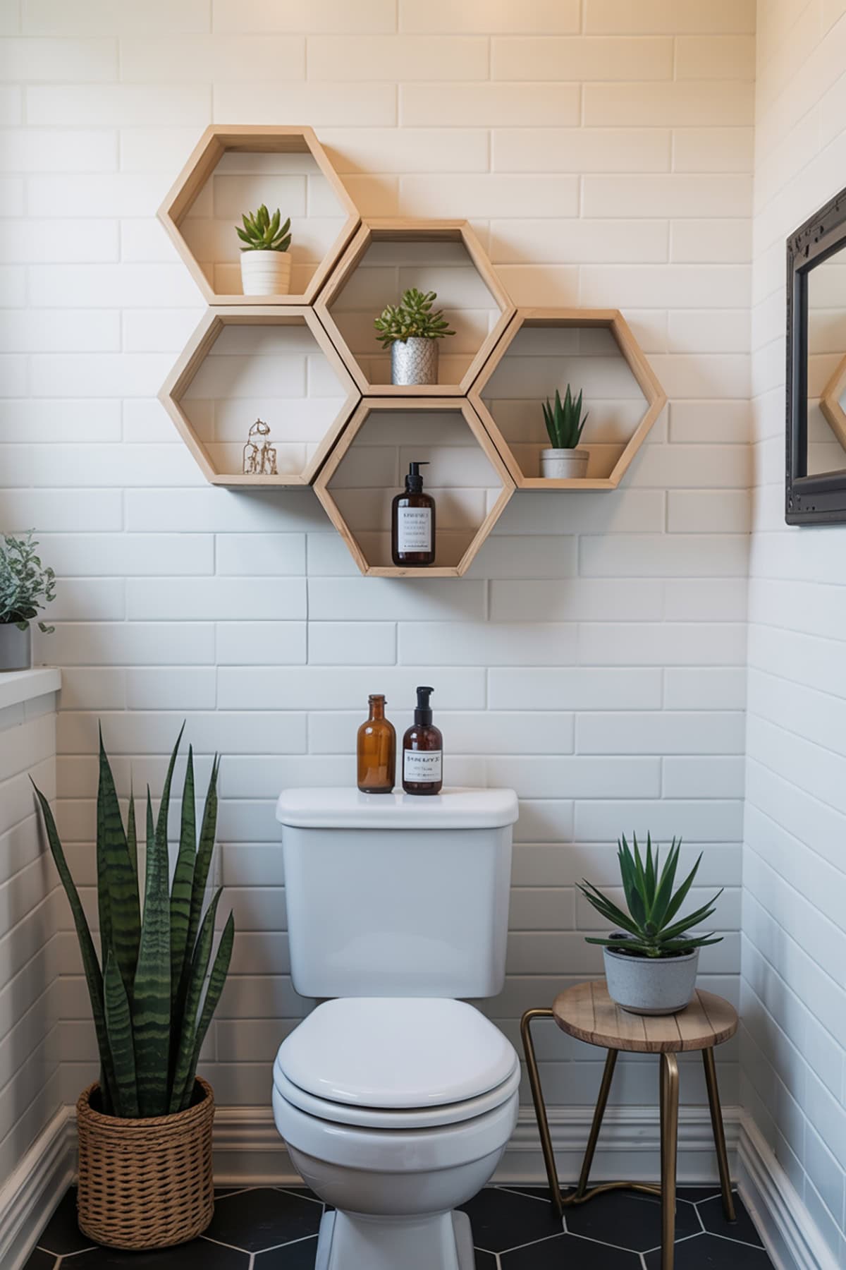 Staggered Hexagon Shelves