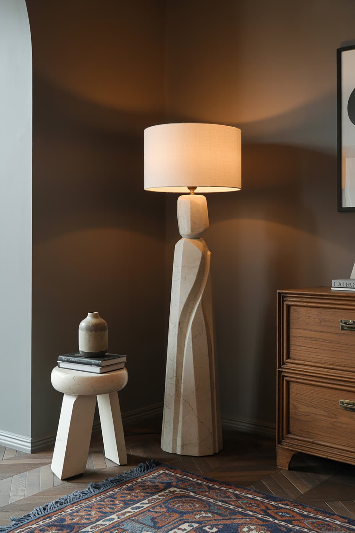 Standing Lamp With Sculptural Base