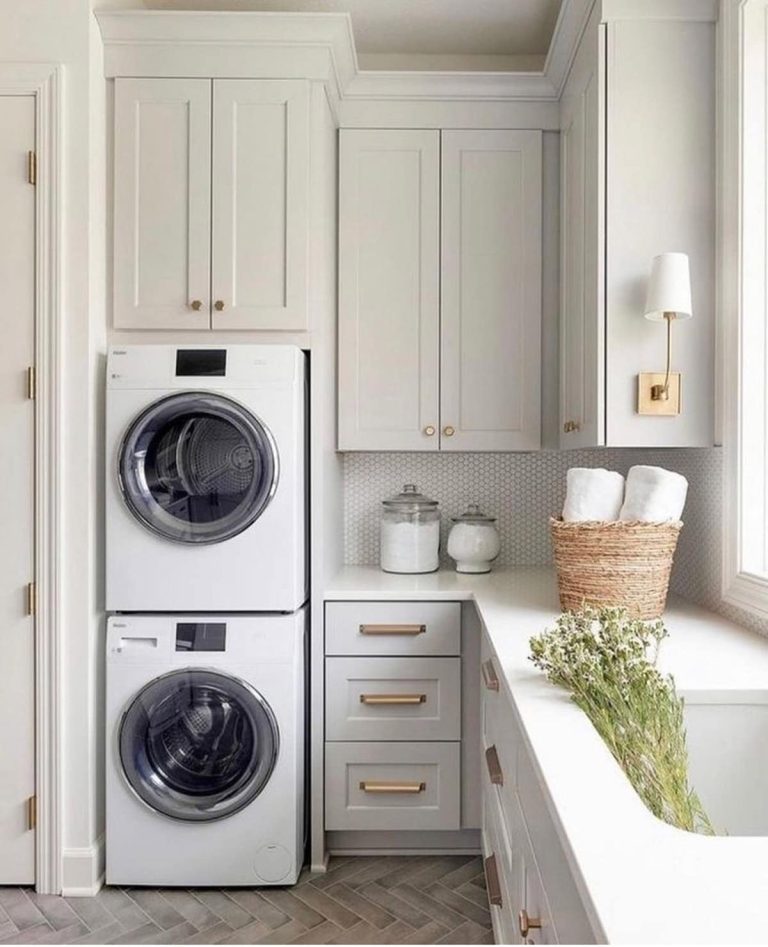 41 Inspiring Stacked Laundry Room Ideas to Organize Your Space
