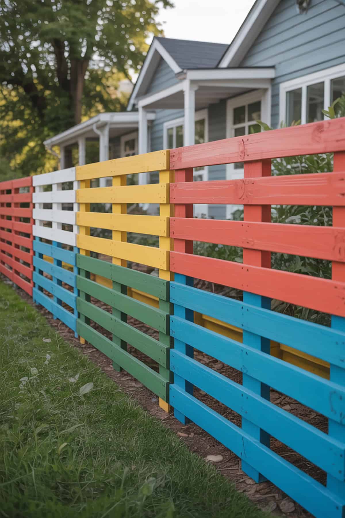 Two Tone Pallet Fence