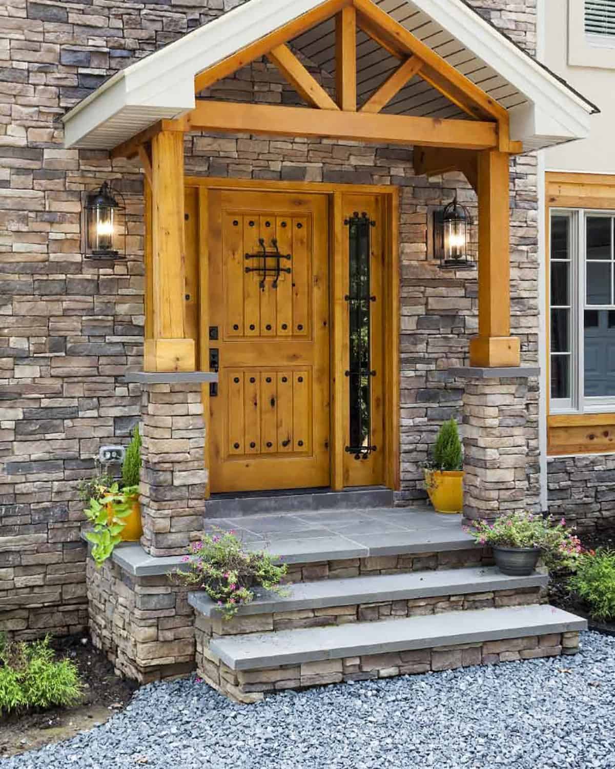 Use Natural Stone for the Front Steps