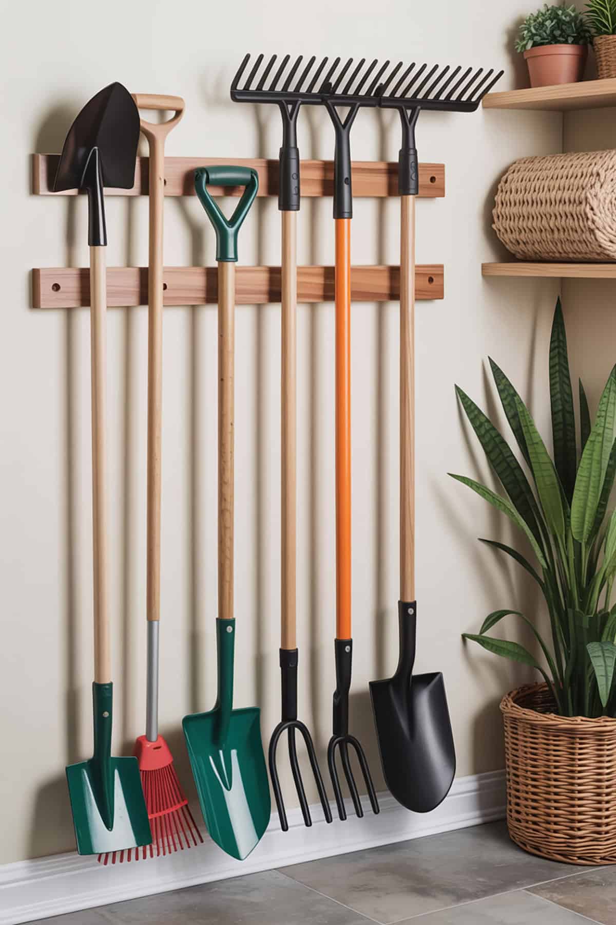 Vertical Garden Tool Rack
