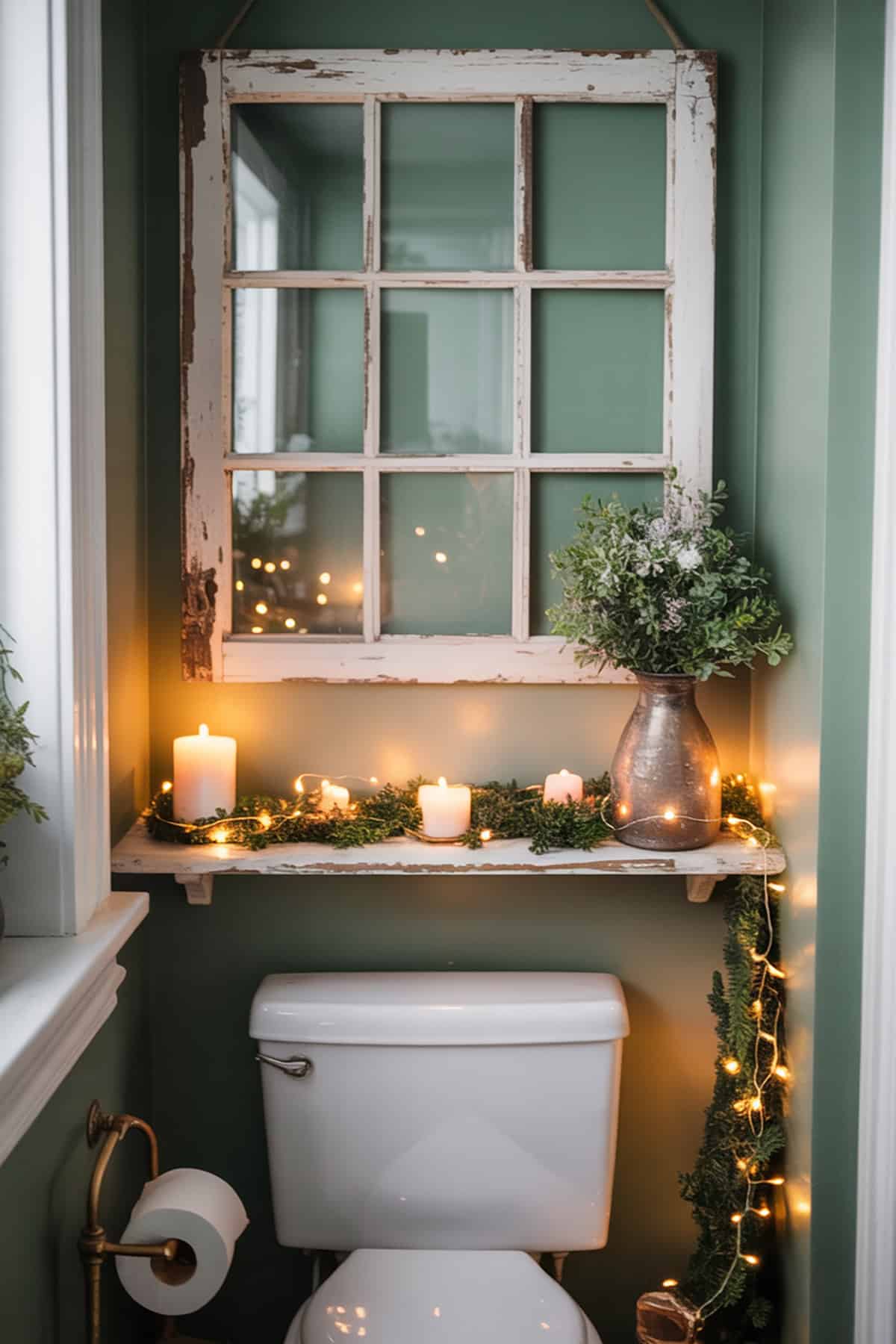 Vintage Window Frame Display